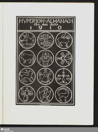 Hyperion-Almanach für das Jahr 1910