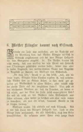 6. Meister Klingsor kommt nach Eisenach