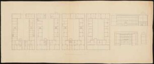 Mietshaus Leipziger Straße 2, Berlin: Grundriss Souterrain, Erd- und Obergeschosse, Schnitte