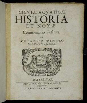Cicutae Aquaticae Historia Et Noxae