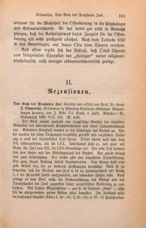 121-122 [Rezension] Schmalohr, Joseph, Das Buch des Propheten Joel