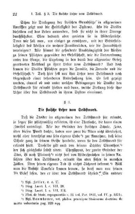 § 3. Die stoische Lehre vom Selbstmord.