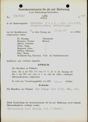 Vogt, Matthäus