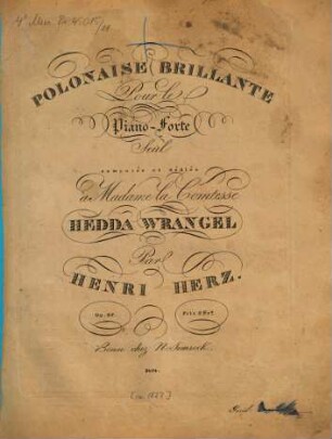 Polonaise brillante : pour le piano-forte seul ; op. 25