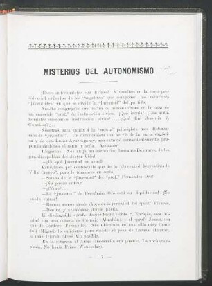 Misterios del autonomismo