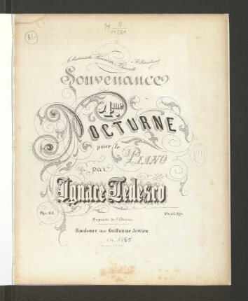 Souvenance : 4me nocturne ; pour le piano : op. 81