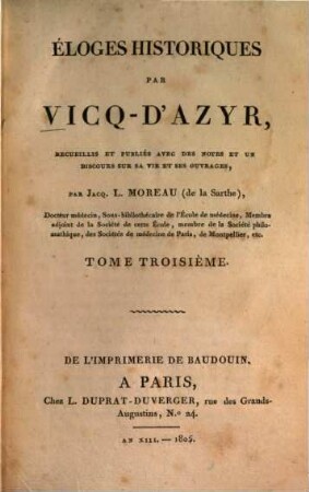 Éloges historiques, 3