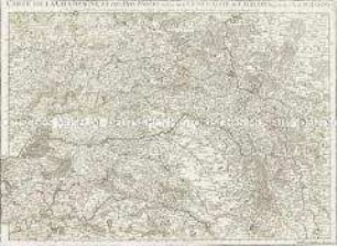Carte de la Champagne. Nebentitel: Partie Méridionale de Champagne