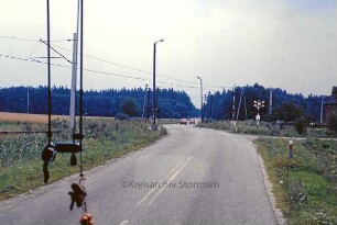 Polen: Bahnübergang der Strecke Kolberg Körlin