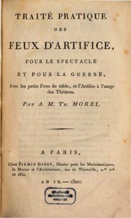 Traité pratique de feux d'artifice