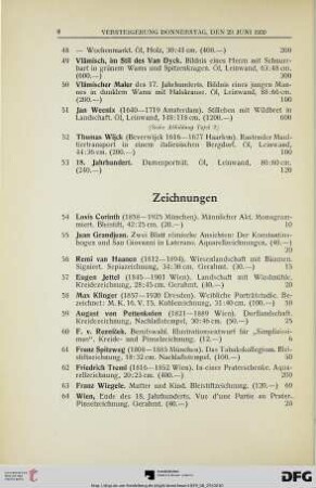 Zeichnungen (Nr. 54-70)