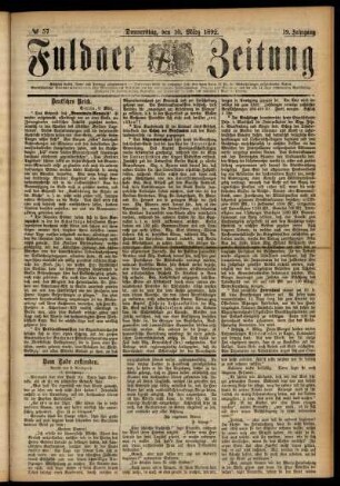 Ausgabe vom Donnerstag, den 10. März 1892.