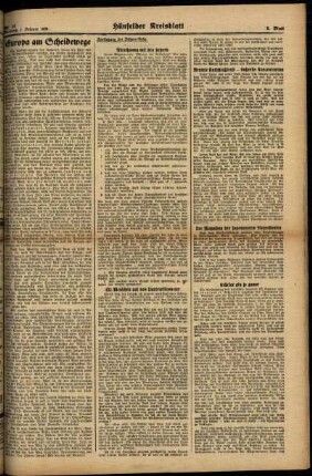 Zweite Ausgabe vom Mittwoch, den 01. Februar 1939.