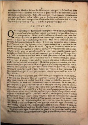 Discours de la Clemence ... au parlement pour et contre Jules Mazarin