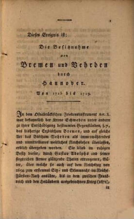 Eine historische Parallele über die Besitznahme von Hannover durch Preußen