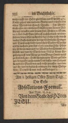 Am 1. heiligen Oster-Feyer-Tage.