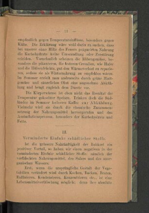 III. Verminderte Einfuhr schädlicher Stoffe.