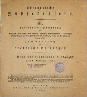 Chirurgische Kupfertafeln, [3] = H.49-72. Tafeln 248 - 357