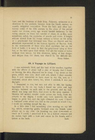 69. A Voyage to Lilliput.