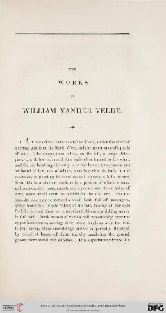 The Works of William Vander Velde