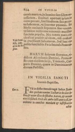 In Vigilia Sancti Ioannis Baptistae.