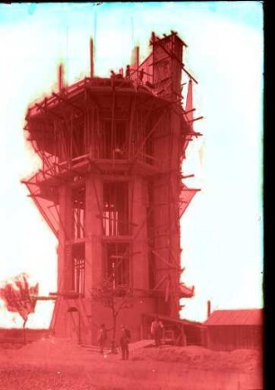 Bau des Wasserturms in Seckenheim