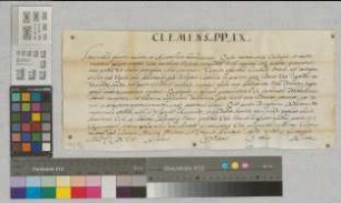 Papst Clemens IX. gratuliert Bischof Ferdinand von Paderborn zur Koadjutorwahl im Bistum Münster.