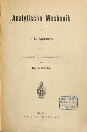 Analytische Mechanik
