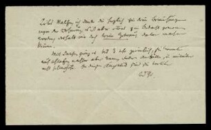 Brief von Wilhelm Grimm an Amalie Hassenpflug
