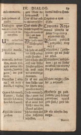 Dialogus quartus = Das vierte Gespräch = Czwarta Rozmowa