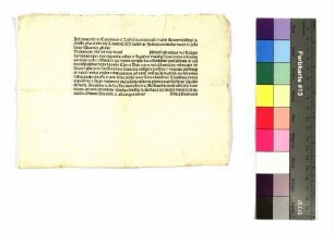 Formular eines unter dem Namen des Würzburger Generalvikars und Domkanonikers Johannes Schott erlassenen Ablassbriefes (Vordruck).