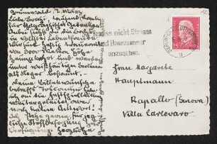 Brief von Brigitte Bermann Fischer an Margarete Hauptmann