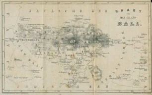 Kaart van het eiland Bali