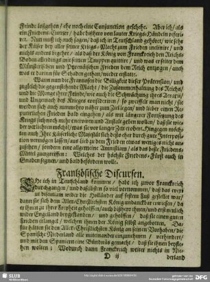 Frantzösische Discursen