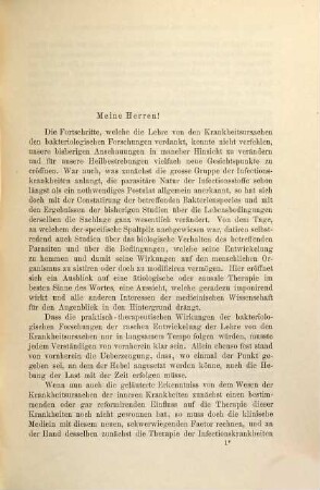Klinische Vorträge : Vortrag, 2 : 2, Allgemeine Therapie ; 1. Antipyrese und antipyretische Heilmethoden