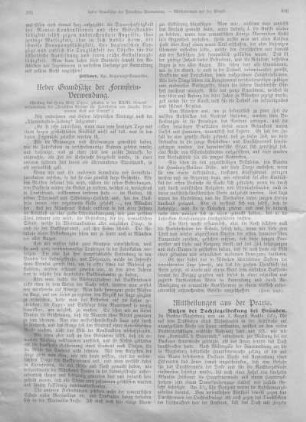 Ueber Grundsätze der Formstein-Verwendung.