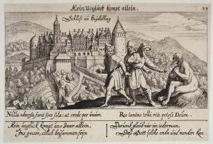 Emblem mit Ansicht des Heidelberger Schlosses
