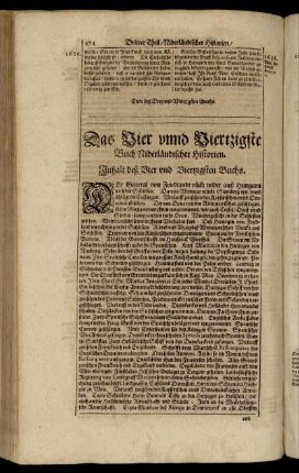 Das Vier und Viertzigste Buch Niderländischer Historien.