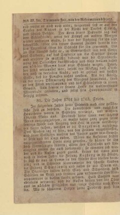 Die Jahre 1761 bis 1763. Friede