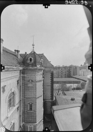 Dresden-Neustadt, Hospitalstraße 7. Ehem. Amtsgericht (1892-1894; M. I. Krause, K. L. F. Schmidt). Rückseite (Teilansicht)
