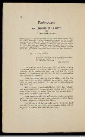 Aus "Gaspard de la nuit" von Louis Bertrand