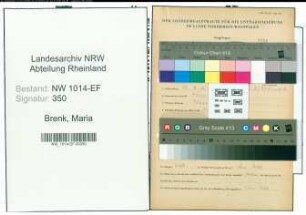 Entnazifizierung Maria Brenk , geb. 25.06.1913 ()