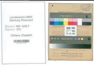 Entnazifizierung Elisabeth Orthaus , geb. 14.05.1909 ()
