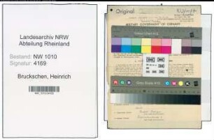 Entnazifizierung Heinrich Bruckschen , geb. 06.12.1895 (Kassierer)