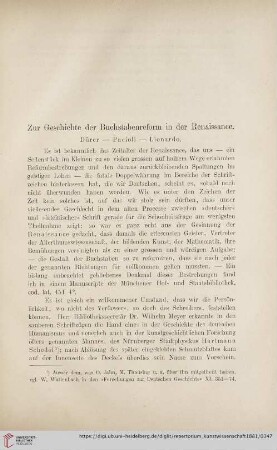 4: Zur Geschichte der Buchstabenreform in der Renaissance : Dürer, Pacioli, Lionardo