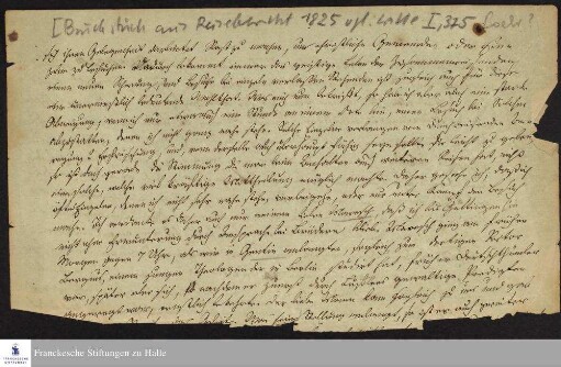 Tage- und Reisetagebuchfragmente von Friedrich August Gotttreu Tholuck.