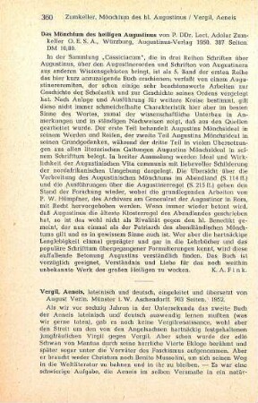 360-361 [Rezension] Vergilius Maro, Publius, Aeneis