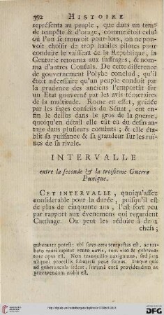 Intervalle entre la seconde & la troisième Guerre Punique