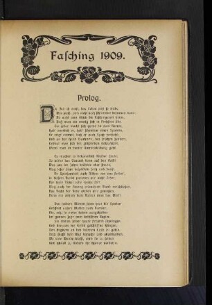 Fasching 1909