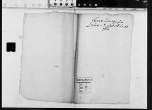 Entwürfe zum Testament des Landgrafen Ludwig V.